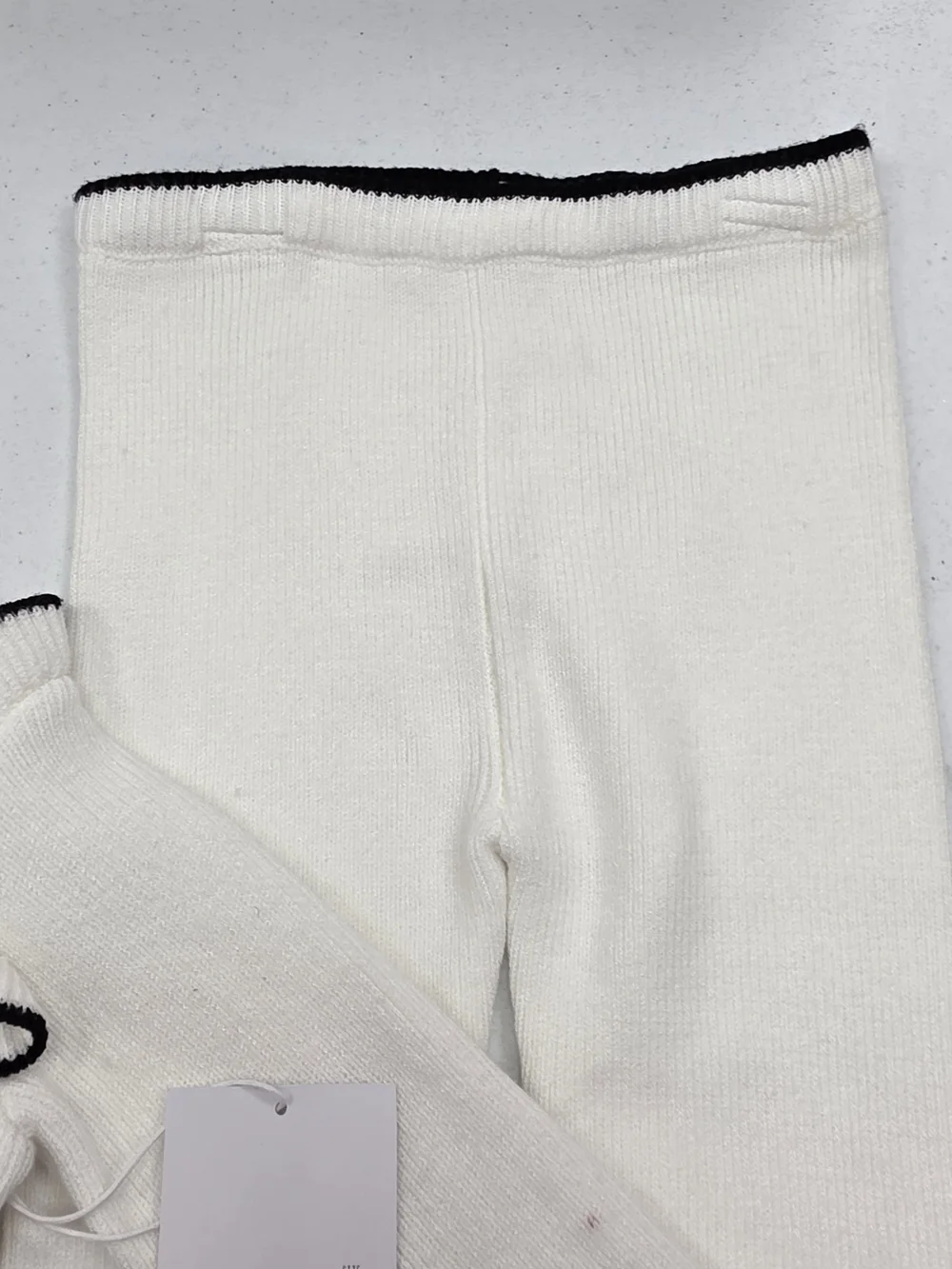 btween Cream Knit Cardigan with Black Bow Trim - Picture 3 of 8